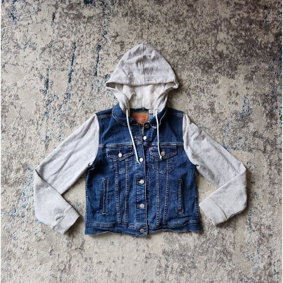 Levi's Other - Levi's Youth Boys Size Large Denim Jacket Hoodie